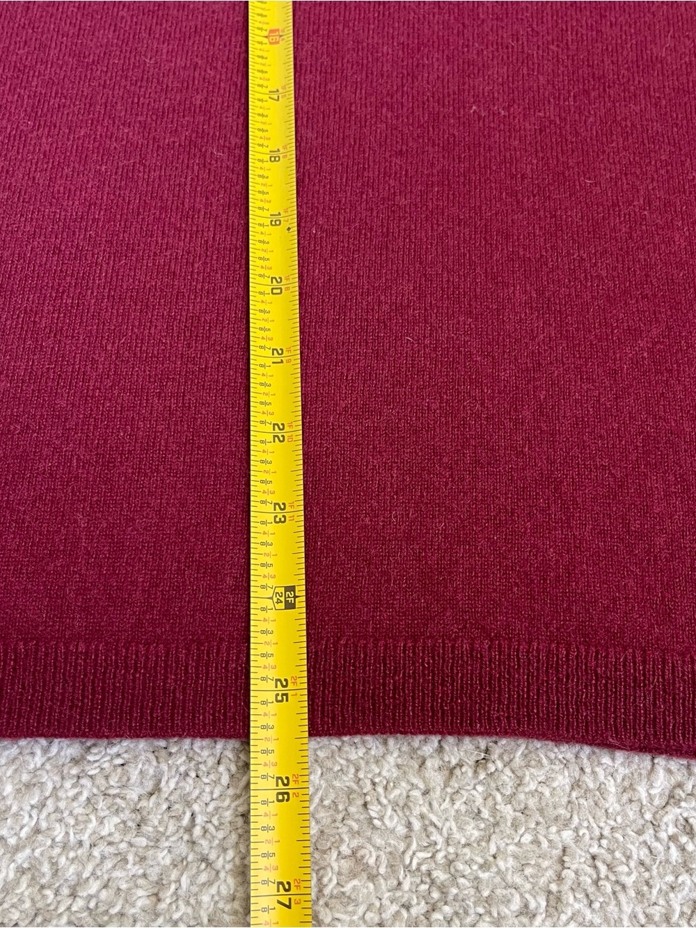 J. Crew Luxury Cashmere Sweater Womens Size XXL Burgundy Holiday Money - Picture 7 of 9